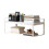 Space Saving Desktop Bookshelf Storage-30 single layer whit 1