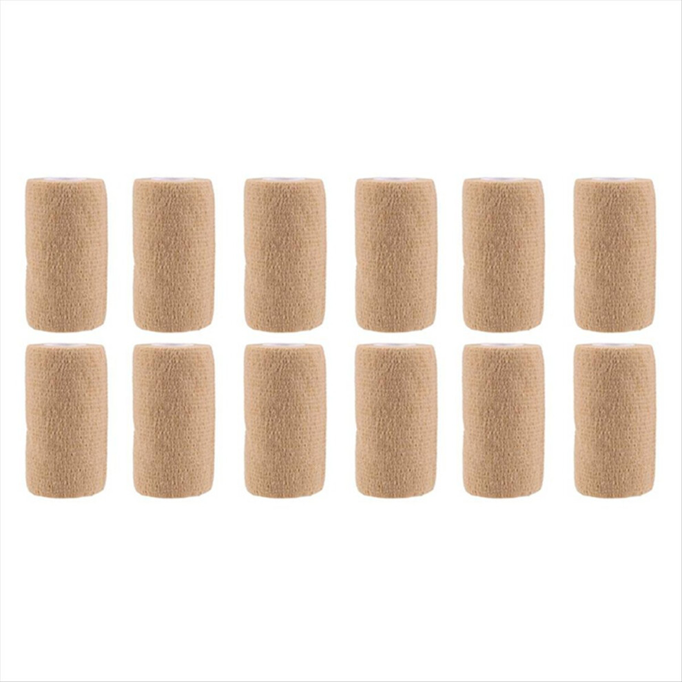 12 Packs Self Adhesive Cohesive Bandage, 10X450cm, Self Adherent Wrap, Non Woven Bandage Wrap