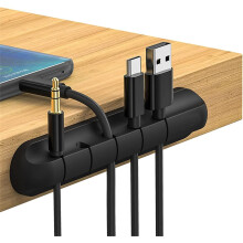 Kabelorganizer für den Schreibtisch, flexible Kabelhalter mit glatter Haftung für Kabel im Büro und Zuhause, guter Klang, guter Klang, guter