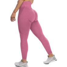 Naadloos gebreide, comfortabele en niet-doorzichtige leggings voor dames, met hoge taille en nauwsluitende pasvorm, gemaakt van ondoorzichtige stof,