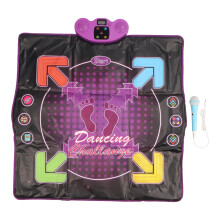 Pädagogisches Musikspielzeug für Kinder, leuchtende Tanzmatte mit kabellosem Bluetooth und AUX-Eingang, 5 Spielmodi, rutschfestes Design für