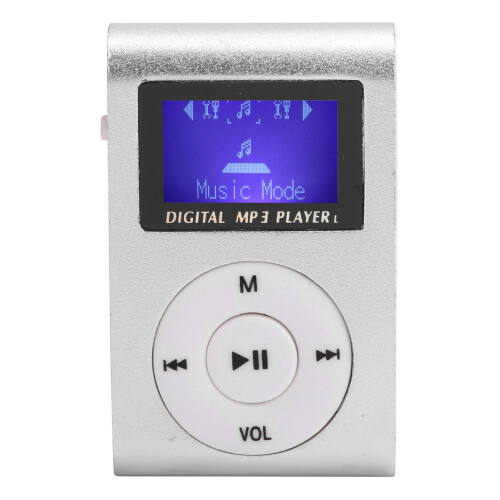 Ελαφρύ MP3 Music Player για καθημερινή χρήση, ψηφιακό audio player με μίνι οθόνη LCD με κλιπ και 1