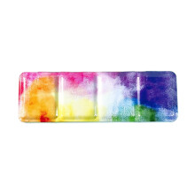 Watercolor Paint Palette Box 24 Well Travel Paint Case-Colorful
