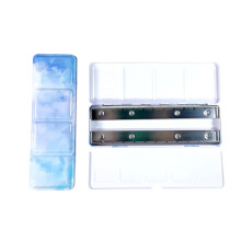 24 Well Metal Paint Palette Case Watercolor-Distant mountains