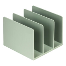 Desk Book End 3 Compartments ABS Bookend Space Saving-Green