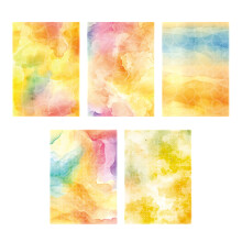 5 Stuks Scrapbooking Sticker Aquarel Sticker-schemering