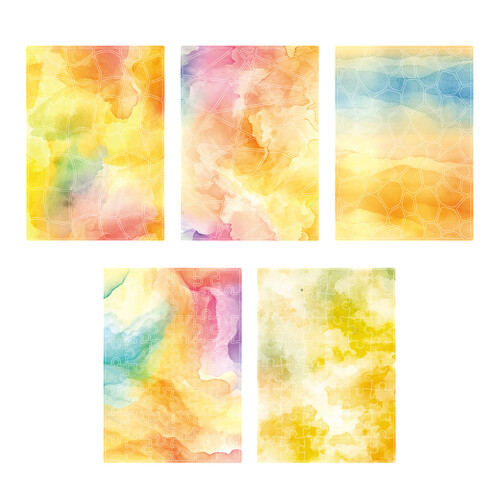 5 Stuks Scrapbooking Sticker Aquarel Sticker-schemering