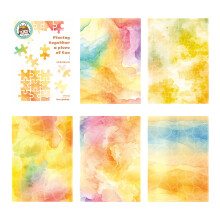 5Pcs Aesthetic Watercolor Sticker Scrapbooking Decorative-dusk
