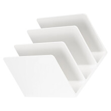 Desk Bookend ABS Book End 3 Section Book Organiser Book-White