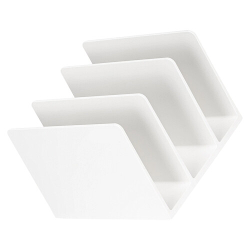 Desk Bookend ABS Book End 3 Section Book Organiser Book-White