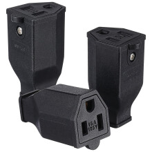 3 Pcs Heavy Duty Extension Cord Replacement Plug Ends for Home Appliances and Office Equipment
