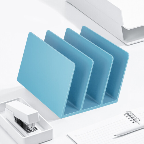 Desk Bookend ABS Book End 3 Section Book Organiser Book-White 1