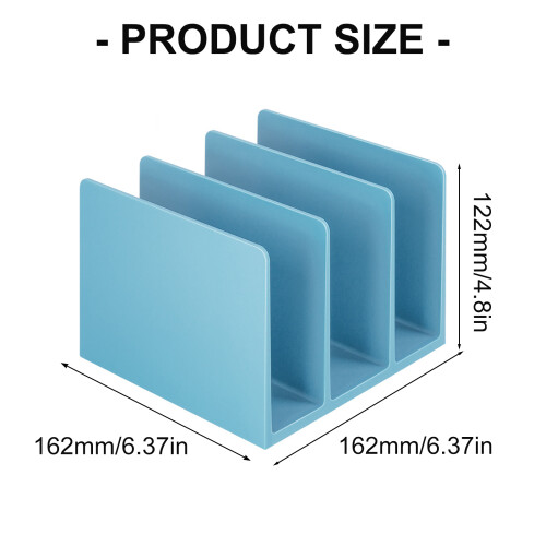 Desk Bookend ABS Book End 3 Section Book Organiser Book-White 2