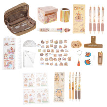 21 stuks cartoon briefpapier met pennendoos gum pen sticky notes