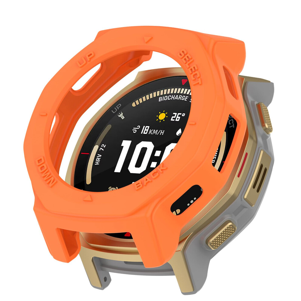 Silicone Shockproof Protective Case With Edge Protection Â For Amazfit Trex 3 Pro 44Mm Orange 9119770772121