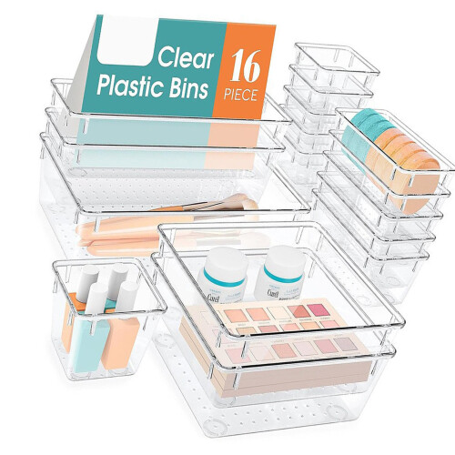 16/25 Pcs Dressing Table Organiser Drawer Divider Make Up-2