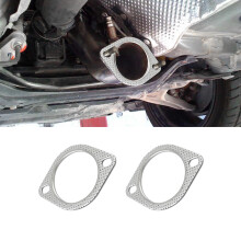 2PCS Exhaust Manifold Gasket Temp LeakProof Seal Universal Fit 1.5 Inch Car Exhaust Gasket