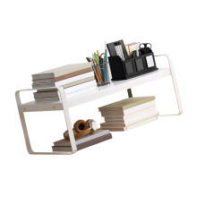 Stackable Desktop Shelves Storage Stand-30 single layer whit