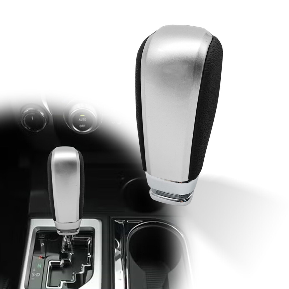 Gear Shift Knob For Toyota Land Cruiser Prado Lexus Gx460 Gx470 Leather Chrome Ergonomic Grip Black 9189345633096