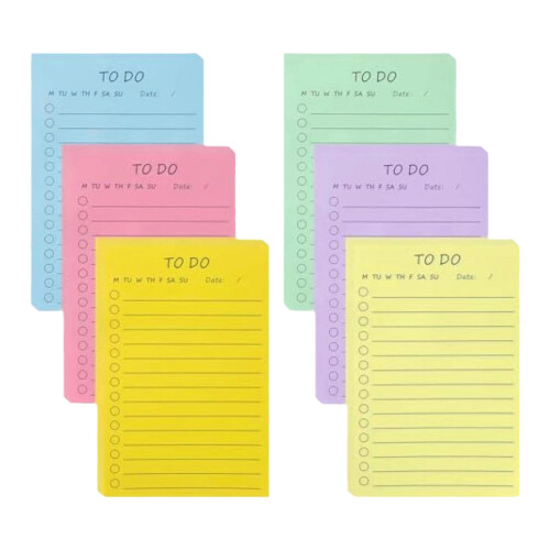 Colorful Note Paper 300 Sheets 6x4Inch Adhesive Note Pad for