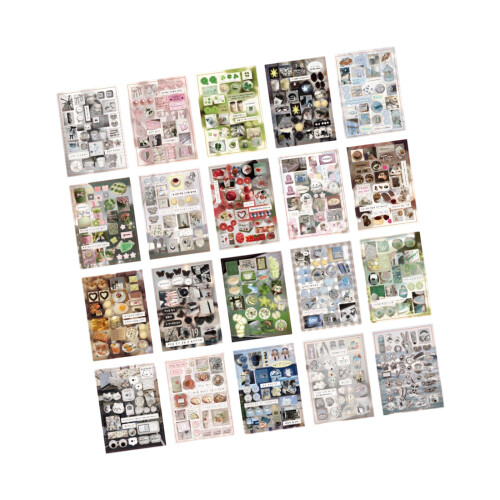 Die-Cut Sticker Book Japanese Styles Sticker Retro-  3