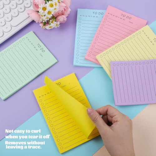 Colorful Note Paper 300 Sheets 6x4Inch Adhesive Note Pad for 1