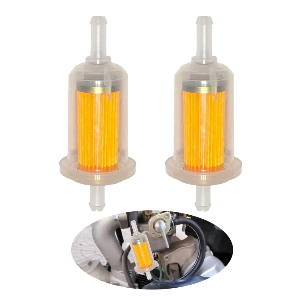 2 Pcs Motorcycle Fuel Filter Flow Inline Gasoline Diesel Universal Impurity Filtration 9001264047207