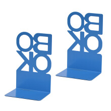 2 Stuks Uitgeholde Letter Boekensteun Boekstoppers Zware-Blauw