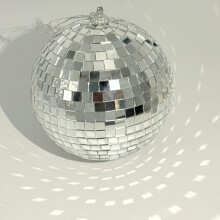 Disco Ball with Light, 4.7 Inch Rotating RGB LED Mirror Ball Party Kit for DJ Club Wedding
