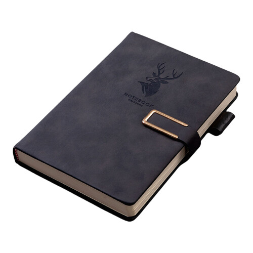 Carnet de papeterie, carnet de réunion, bloc-notes-Noir