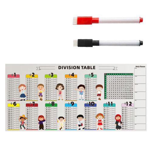 Tableau d'apprentissage effaçable en PVC,-Tableau de division
