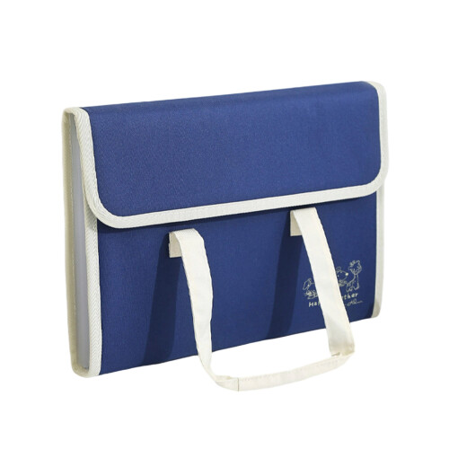 A4 File Bag Organ Folder Document Bag File Folder Document-Blue