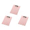Folding Clipboard with Clear Pocket Leather Clipboard-Pink 1
