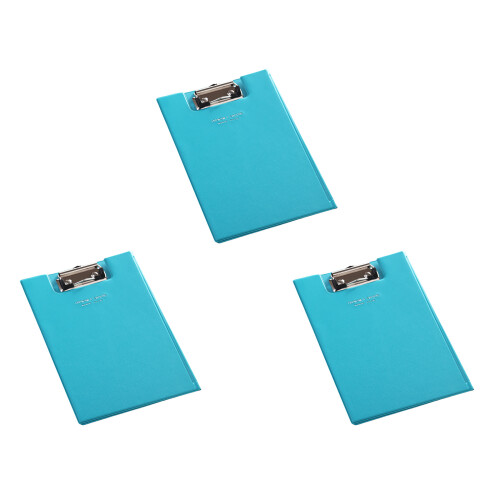 Folding Clipboard with Internal Pocket Leather-Royal Blue