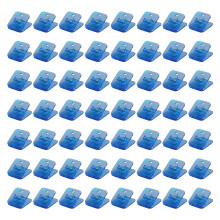 Pak van 100 vierkante vorm helder papier papierklem kleurrijke-9