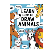 Funny Coloring Book Kids Early Learning-Animal painting book