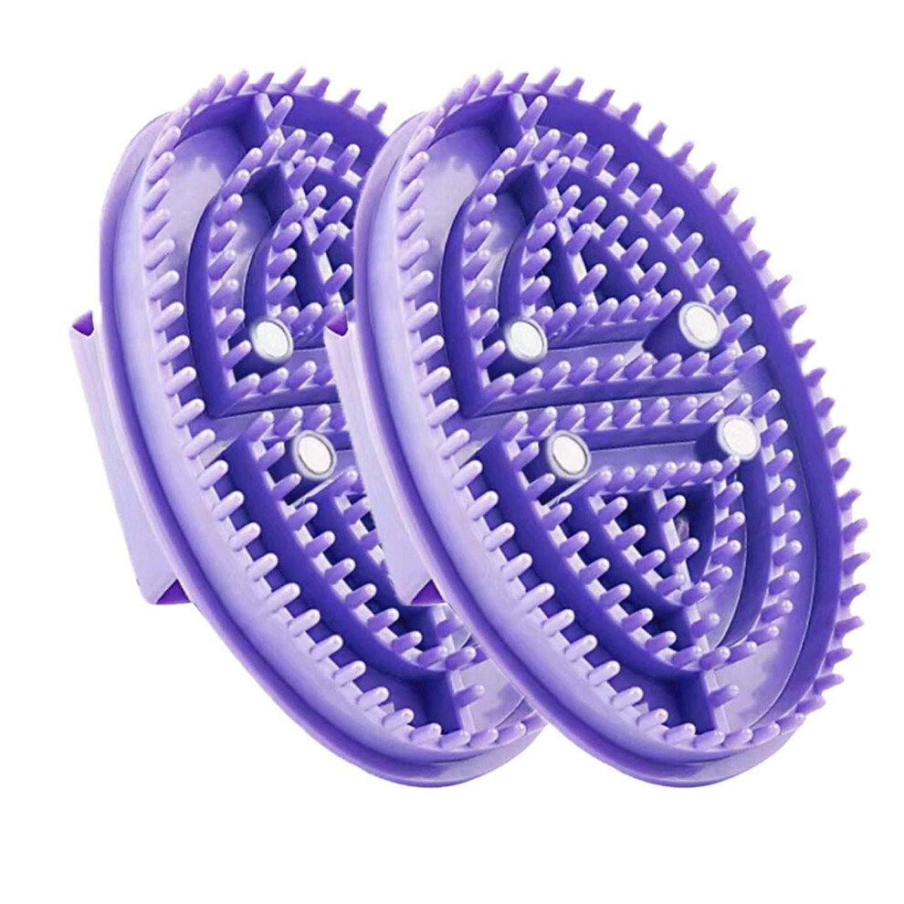 2 Pcs Body Massage Brush with Ergonomic Grip for Full Body Meridian Therapy and Essential Oil Use