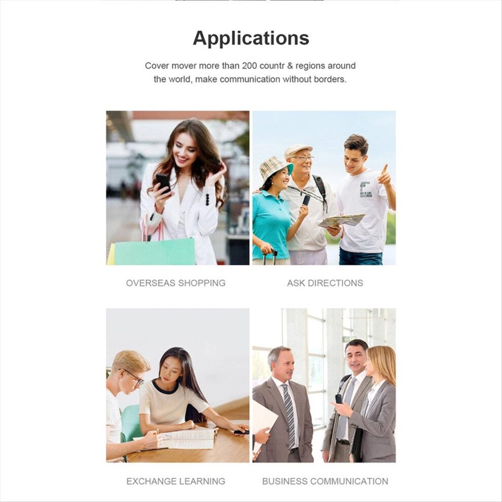 T10 Smart Voice Translator Instant Real-Time Translation 137+ Languages, Powered Offline Capabilities White 4852240147276