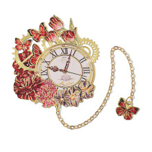 Marque-pages fleur et horloge signets en métal marqueur de-25