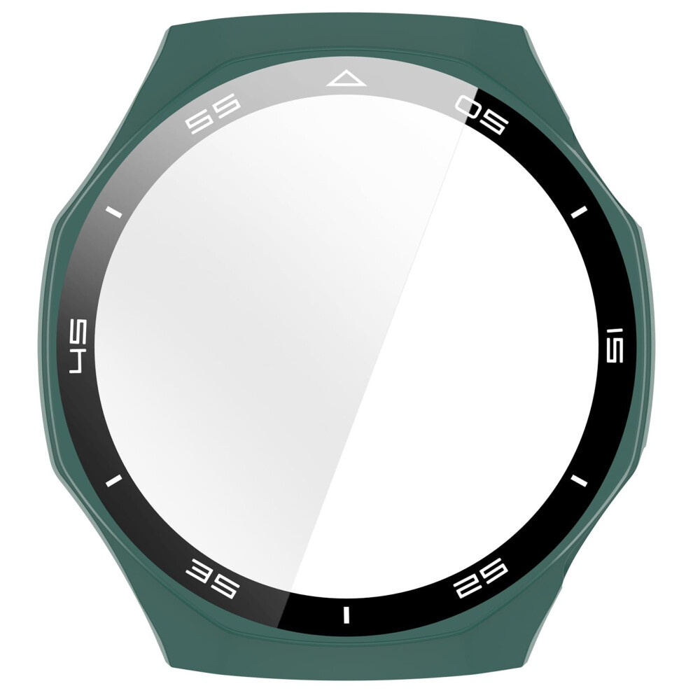 46Mm Smartwatch Protective Case With Tempered Glass, Full Coverage Shockproof Frame Green 9001264047382