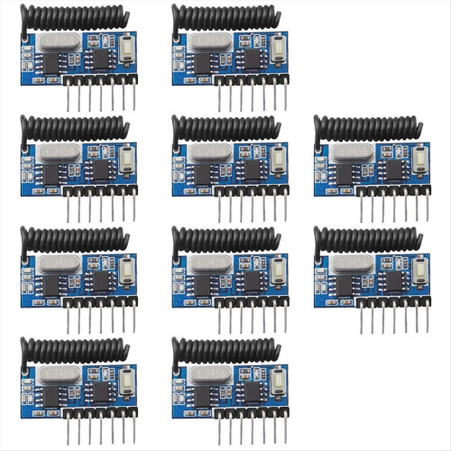 433mhz Receiver Learning Code Decoder Module 433mhz Wireless 4 CH Output for Remote Controls 1527 2262 Encoding 10pcs