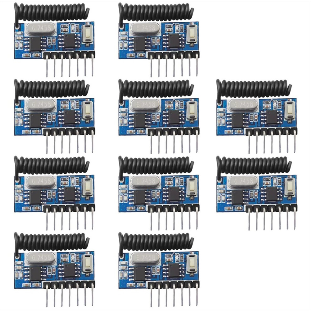 433Mhz Receiver Learning Code Decoder Module 433Mhz Wireless 4 Ch Output For Remote Controls 1527 2262 Encoding 10Pcs 4852240148808