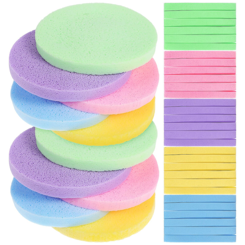120 Pcs Compressed Facial Cleansing Sponges for Gentle Makeup Removal and Soft Exfoliating