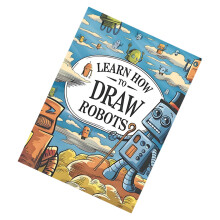 Toddler Colouring Book Learn How to Draw-Robot painting book