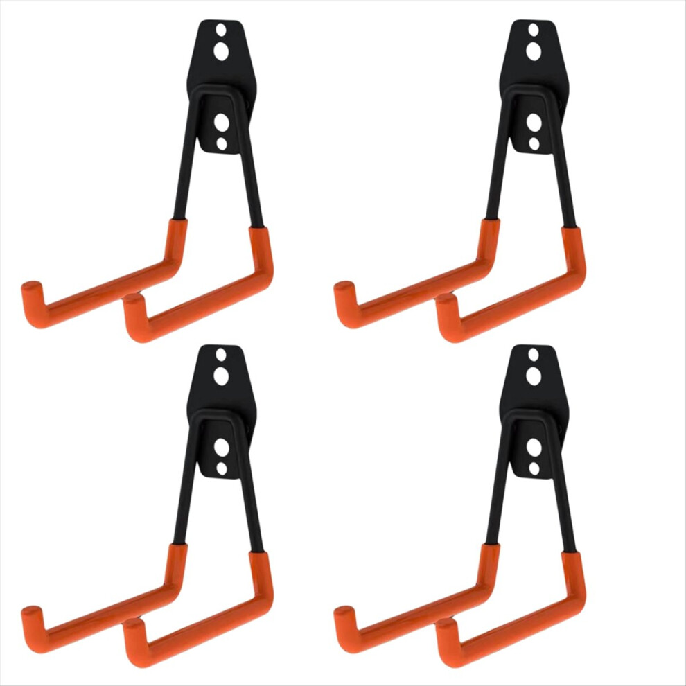 4Pcs Metal Hook Garage Organizer Wall Mount Bicycle Hanger Hooks Wall Mount Anti-Slip Storage Hook Garage Storage Tool 4852240152188