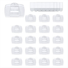 Indoor Large Clear Cord Clips with Adhesive Strips, Damage-Free Wall Hooks 40 Clips+48 Strips