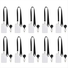 Porta-crachá com chaveiro, conjunto de crachás para enfermeiras, cordão para identificação, porta-cartões de visita, porta-chaves e acessórios.