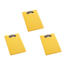 Presse-papiers pliable au format lettre avec poche interne-Jaune