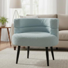 Alivio Sherpa Accent Chair for Living Room &amp; Bedroom (Blue)