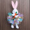Easter Rabbit Flower Hoop Accessory Delicate Easter-blue rabbit 5